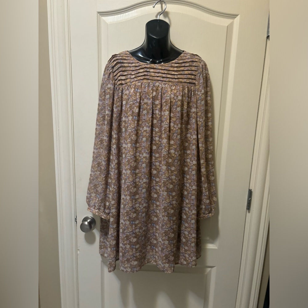 Mittoshop Smocked Floral Print Midi Dress
